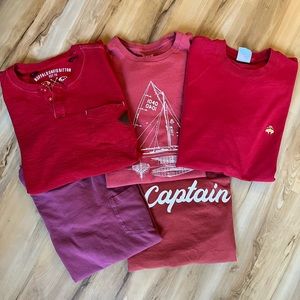 Set of 5 mens shirt’s. Size small. Jcrew, Brooks Brothers, David Bitton